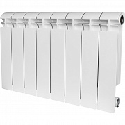 Радиатор биметаллический  STOUT ALPHA 350  8 секций  бок. подкл (белый RAL 9016)/SRB-2310-035008/