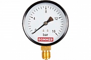 Манометр ROMMER 16 бар радиальный Корпус Dn 80 мм 1/2" кл.2.5 /RIM-0010-801615 /