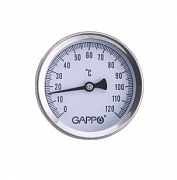 Термометр биметал. накладной с пружиной Gappo 0-120℃ Dn63мм /G1475/ (упак 5шт)