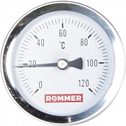 Термометр ROMER биметал. с погруж. гильзой Корпус Dn 63мм гильза 50 мм 1/2" 120гр  /RIM-0001-635015)