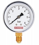 Манометр ROMMER  6 бар радиальный Корпус Dn 63 мм 1/4" кл.2.5 /RIM-0010-630608 /