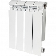 Радиатор алюминиевый  STOUT ALPHA 350  4 секций  бок. подкл (белый RAL 9016)/SRA-2310-035004/