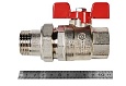 Кран шаровой STOUT полнопроходной с "американкой" 1" EPDM (кр. бабочка, пп) /SVB-1007-200025/
