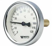 Термометр Watts погружной аксиальный  D63мм, 120С, гильза 50мм, 1/2" (10005800)