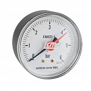 Манометр аксиальный  д63 мм 1/4"  (0-10 Атм с индикацией мах. давления)  ICMA 91263AB10  (арт 263)
