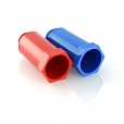 Пробки комплект длинных полипропиленовых с резьбой 1/2 (красная + синяя)