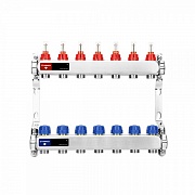 Коллекторная группа с расходомерами Varmega  ВР 1"  7 контуров 3/4" EK, нерж. сталь/VM15107/