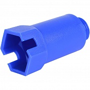 Пробка длинная полипропиленовая  с резьбой 1/2 (синяя) /SFA-0035-100012/