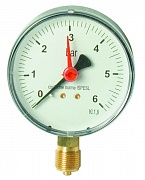 Манометр радиальный  д80 мм 1/2"  (0-16 Атм с индикацией мах. давления)  ICMA  91255AD16 (арт 255)
